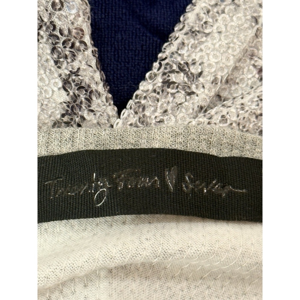 Thirty Four Seven Wmns P/Med Snake Print Sequin Sweatshirt Sweater Edgy Moto‎ - Picture 5 of 5